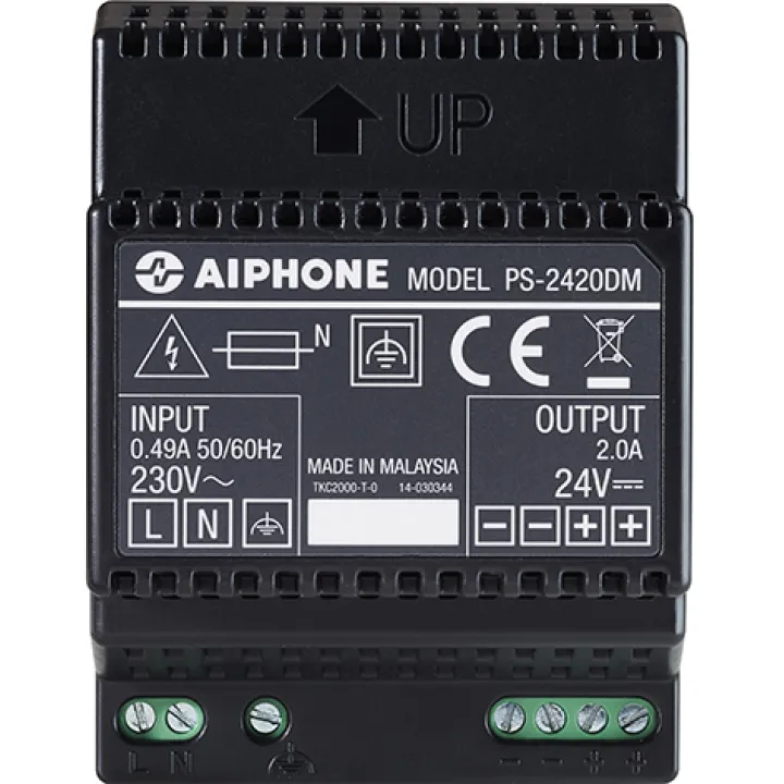 Alimentation Modulaire 230 Vac / 24 Vcc - 2 A, Fixation Rail Din 4 Modules