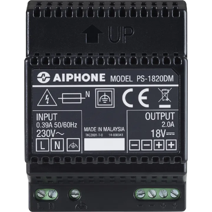 Alimentation Modulaire 230 Vac / 18 Vcc - 2 A, Fixation Rail Din 4 Modules