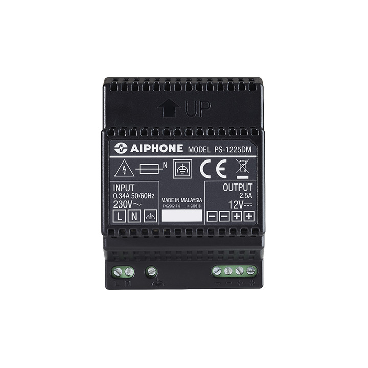 Alimentation modulaire 230 Vac / 12 Vcc - 2,5 A, fixation rail DIN 4 modules