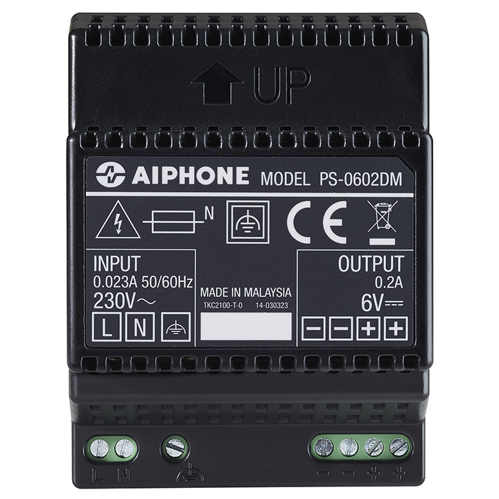 Alimentation mod. 230 Vac / 6 Vcc-0,2A, fixation rail DIN 4 mod. pour LEM ou LEF