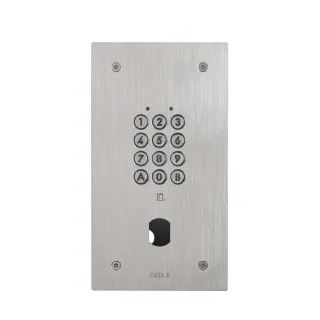 Clavier Encastré Inox 100 Codes / 2 Relais. Percé Ø 25 Mm. Livré Sans Obturateur