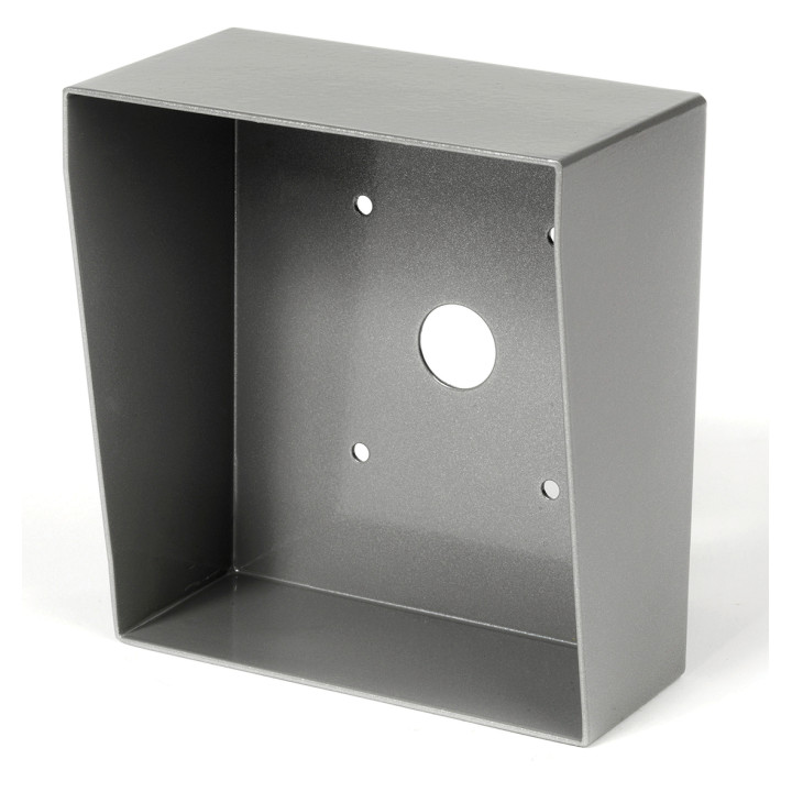 Cadre saillie en inox 2 mm avec visière pour platine audio IXSS2G, IEJA & LEDIA