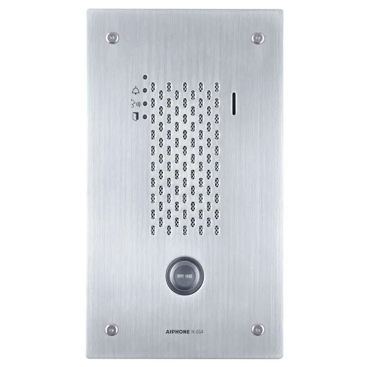 Platine Audio Ip, Encastrée Inox, 1 Bp, Synthèse Vocale & Pictos, Hauteur 165 Mm