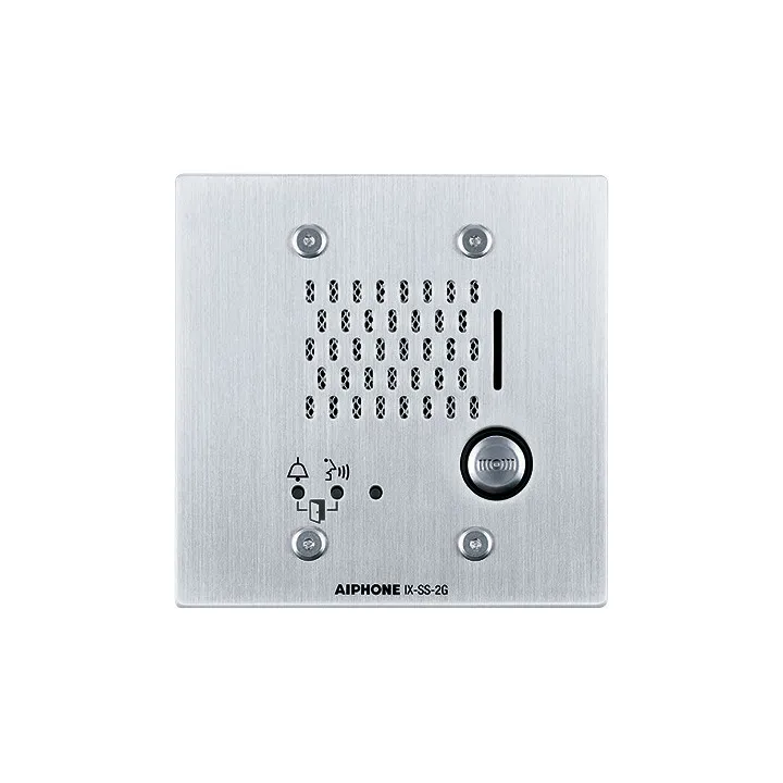 Platine Audio Ip, Encastrée Inox, 1 Bp, Synthèse Vocale & Pictos, Hauteur 120 Mm