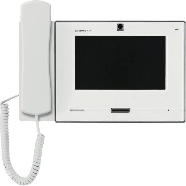 Poste Vidéo Ip Blanc, Mains Libres & Combiné Avec B. Magnétique, Sip, Écran 7''