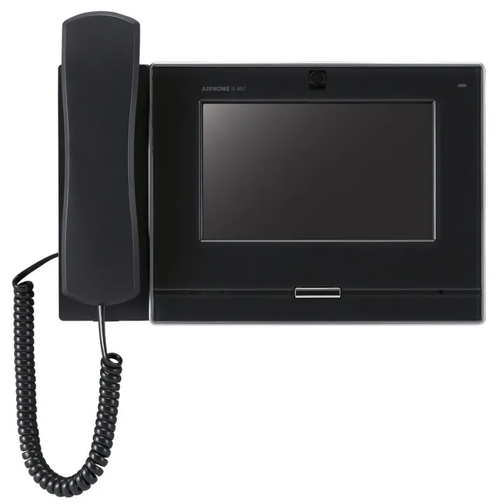 Poste Maître Vidéo Ip Noir, Mains Libres & Combiné, Sip, Écran Tactile 7''
