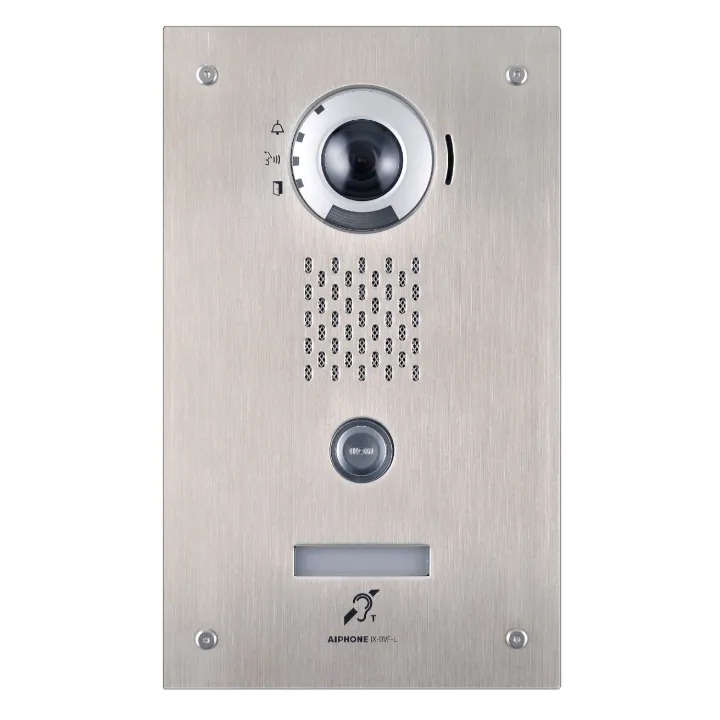 Platine Vidéo Ip Enc. Inox, 1 Bp, Sip & Onvif, Pictos, S. Vocale & B. Magnétique