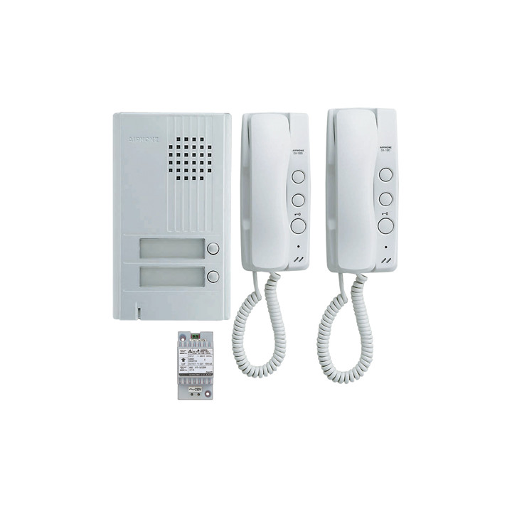 Kit audio 2 BP, 2 combinés et 1 alim. (DA2DS+2xDA1MD+PT1211DR), 2 fils intégral