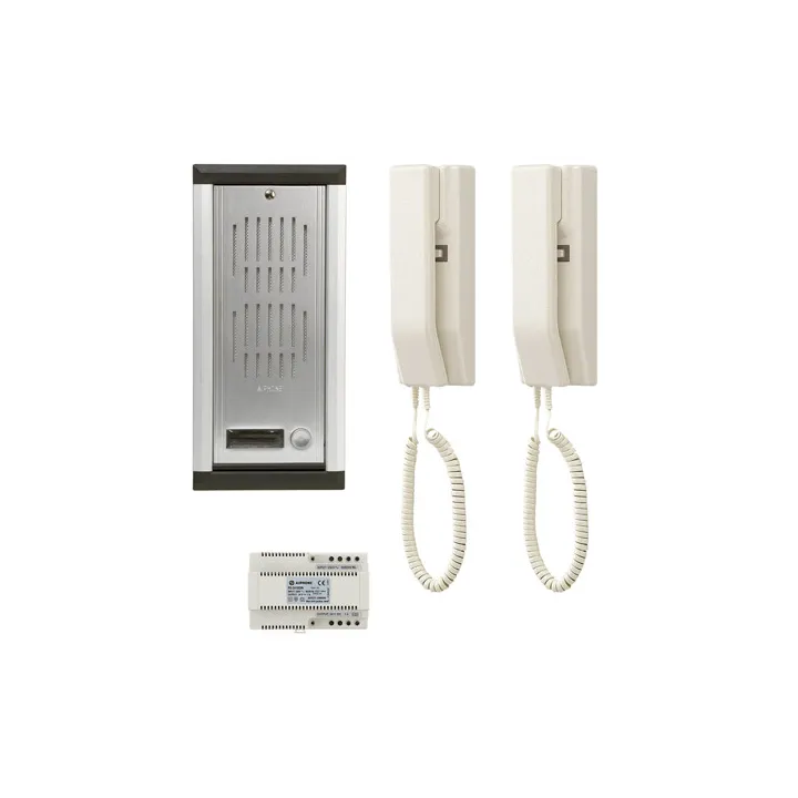 Portier Audio Encastré, 2 Combinés Extensibles À Trois (Vp001 + 2 X Vck + 1 Alim