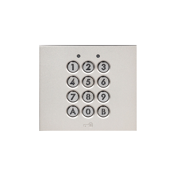 Module clavier codé 100 codes, 2 relais, touches éclairées, 12/24 Vac ou Vcc