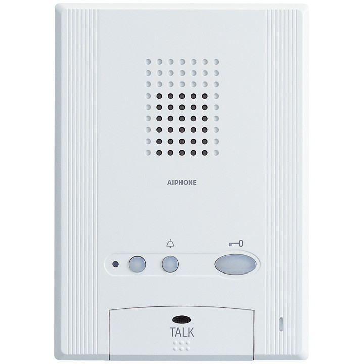 Poste audio mains-libres en ABS blanc avec réglage du volume sonnerie et écoute