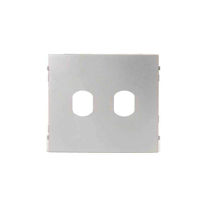 Façade en zamak, 2 perçages au diamètre 25 mm pour VIGIK+ et / ou canon résident