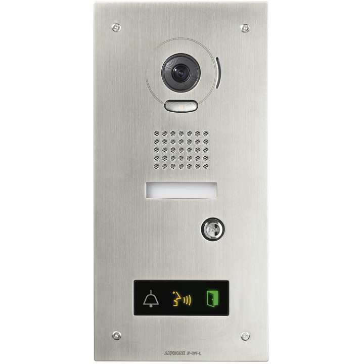 Platine vidéo inox encastrée, 1 BP, pictos, synthèse vocale pour JP4MED