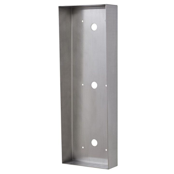 Cadre saillie inox avec visière anti-pluie pour platine vidéo JPDVFLBM