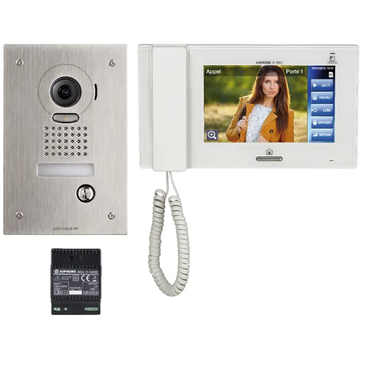 Kit Jp Platine Inox Enc. Gd Angle, Moniteur Écran 7'' Tactile Avec Alimentation