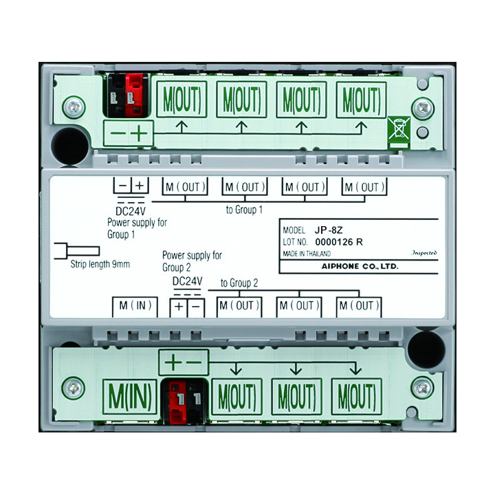 Distributeur vidéo pour 7 moniteurs JP4HD, pour câblage type étoile