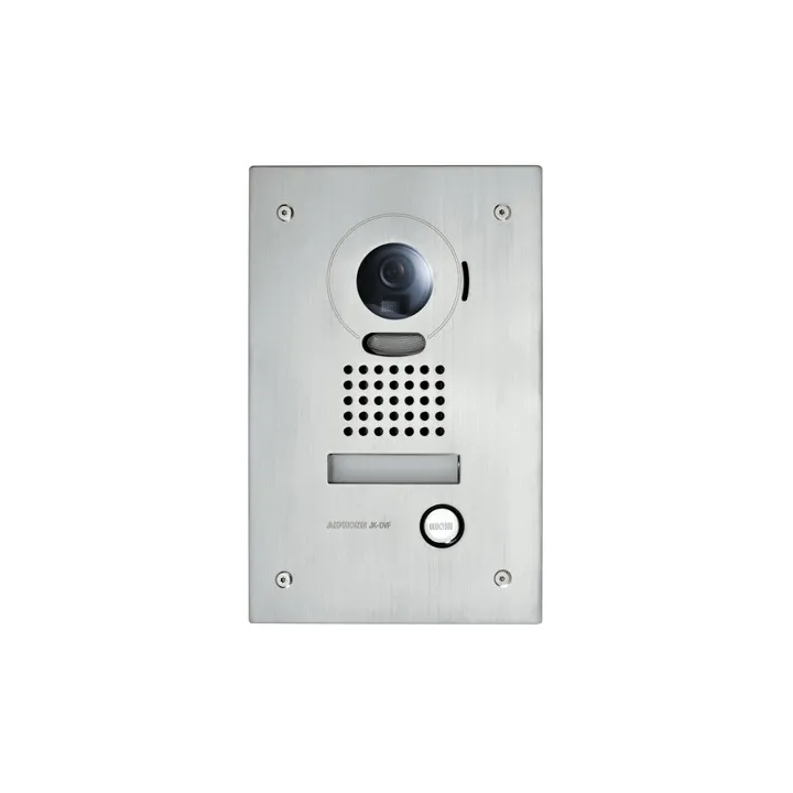 Platine Vidéo Inox Encastrée Avec Porte-Étiquette Rétro-Éclairé, Ip54 Et Ik07
