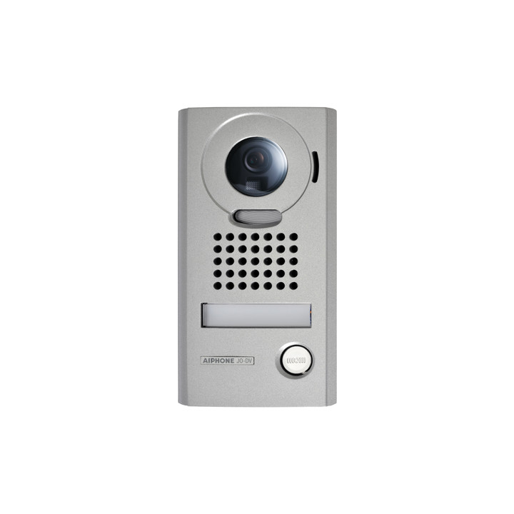 Platine vidéo en zamak saillie avec porte-étiquette rétro-éclairé, IP54 et IK08