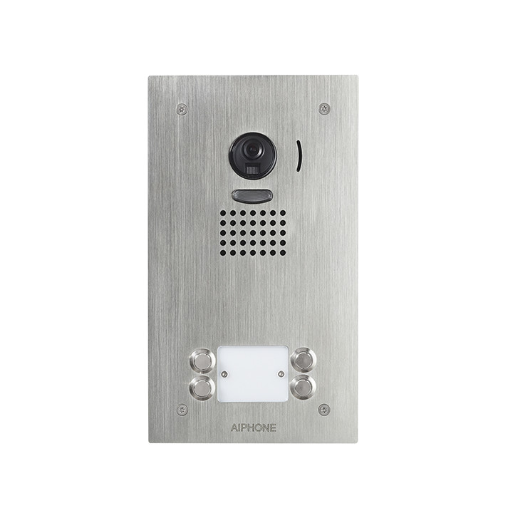 Platine vidéo 4 BP encastrée façade inox pour moniteurs JO1MD