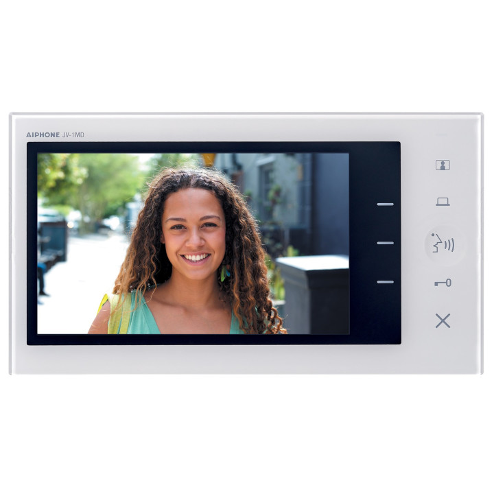 Moniteur principal écran 7 pouces touches sensitives, ABS blanc, 2 fils intégral