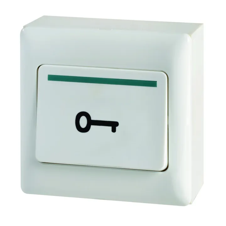 Bouton Poussoir De Sortie, En Abs Blanc, Pose En Saillie, À Double Sécurités No/Nf