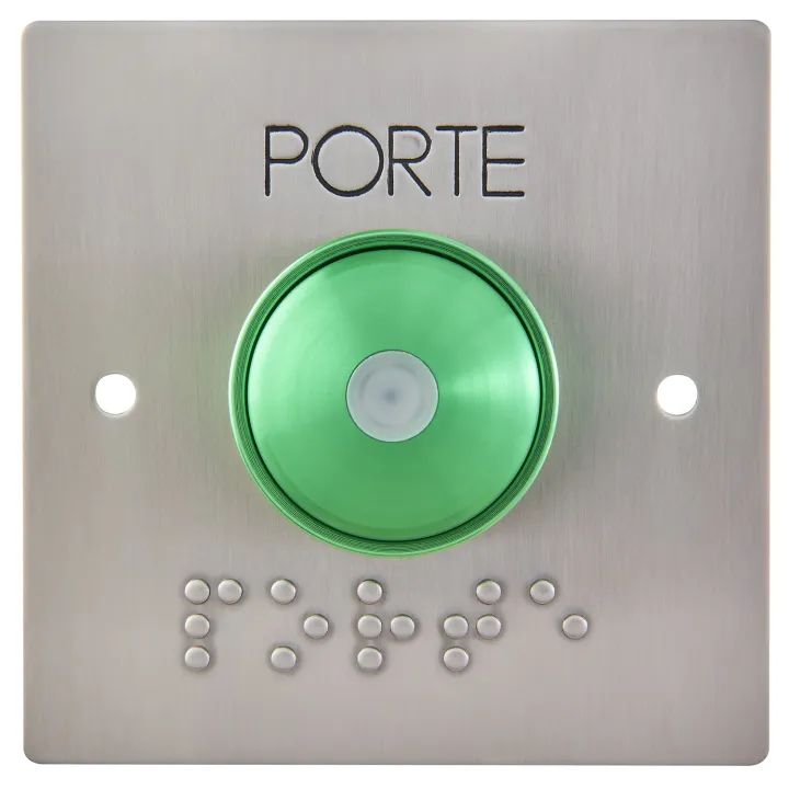 Bouton Poussoir De Sortie Accessibilité, Encastrable, Led, Buzzer, Entraxe 67 Mm