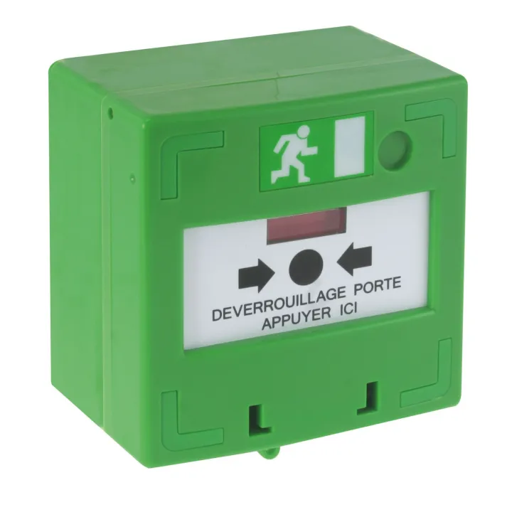 Bouton Bris De Glace Vert 3 Contacts Pour Automatisme Des Issues Contrôlées
