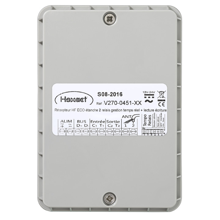 Récepteur HF 868 Mhz HEXACT avec antenne intégrée, 1 porte, avec HECOMGSMV3