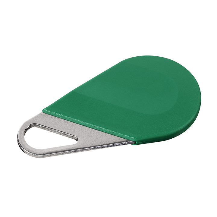 Badge résident couleur vert pour HEPLUSV3 et HEXACOMGSMV3, format porte-clé