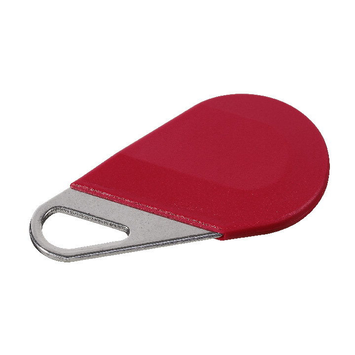 Badge résident couleur rouge pour HEPLUSV3 et HEXACOMGSMV3, format porte-clé