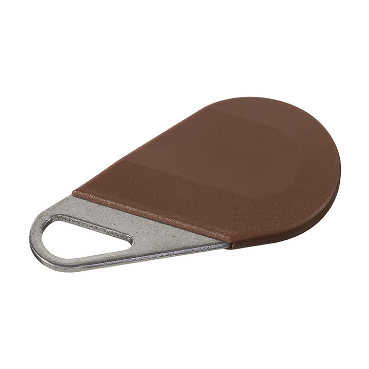 Badge résident couleur marron pour HEPLUSV3 et HEXACOMGSMV3, format porte-clé