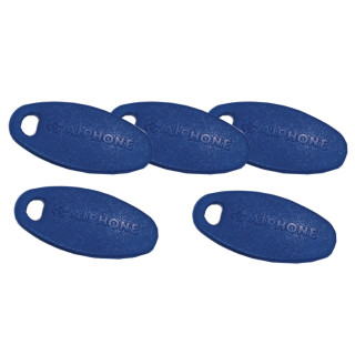 Pack 5 badges bleus pour UGVBT ou lecteur NFC, polycarbonate, format porte-clé