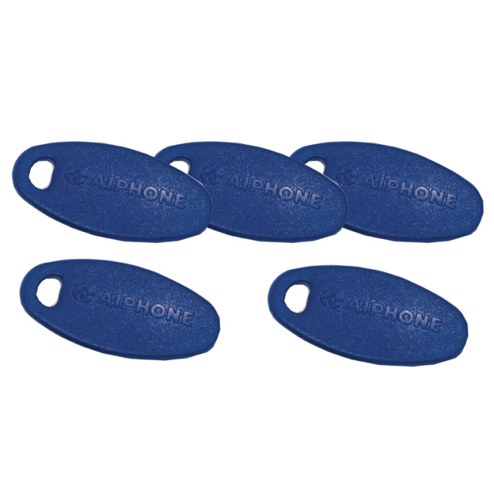 Pack 5 badges bleus pour UGVBT ou lecteur NFC, polycarbonate, format porte-clé
