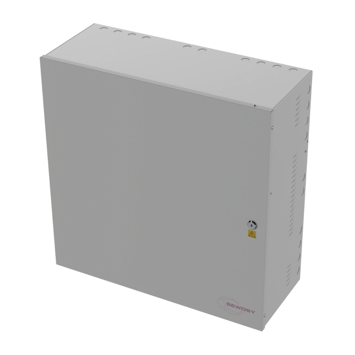 Coffret Modulaire Blanc 590X590X237Mm Avec Rail Din + Grille Perforée