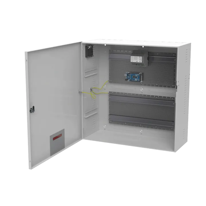 Coffret Modulaire Blanc 590X590X237Mm Avec Rail Din + Grille Perforée