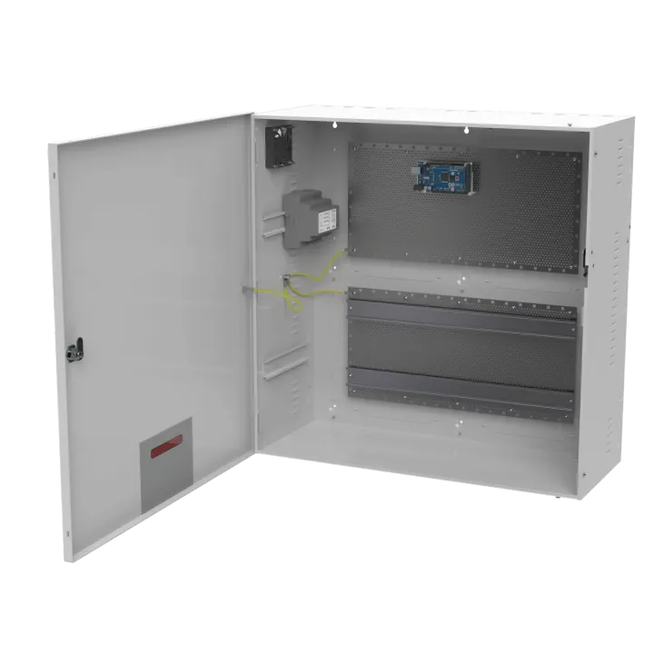 Coffret Modulaire Blanc 590X590X237Mm Avec Rail Din + Grille Perforée