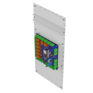 Coffret Vide Ip66 Petit Modèle Avec Rail Din + Grille Perforée