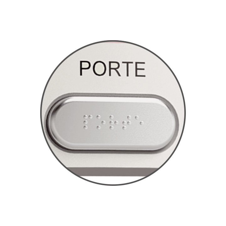 Bouton Pousso Ab No+Nc+Led Rouge Et Verte Buzzer Et Braille