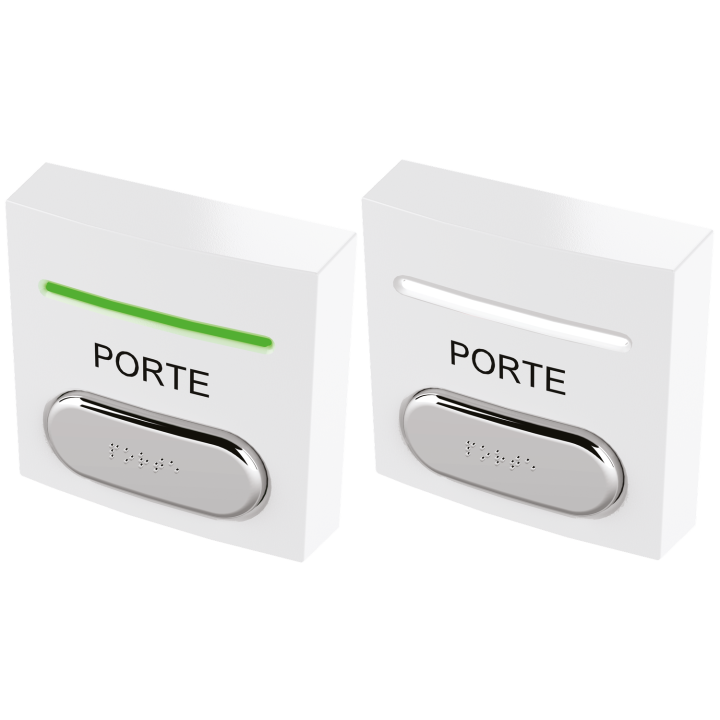 Bouton Pousso Ab No+Nc+Led Rouge Et Verte Buzzer Et Braille