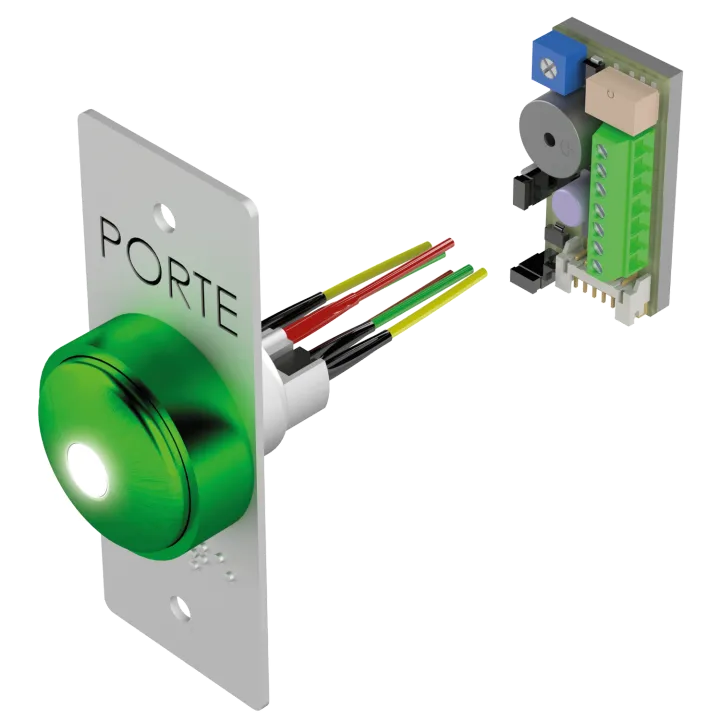 Bouton Poussoir Champign+Plaque Etroite Porte Et Braille Porte+Buzzer Led