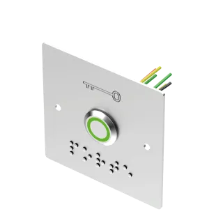 Bouton Poussoir Inox 19 Mm Vert/Blanc No+Nc + Pbp19_B