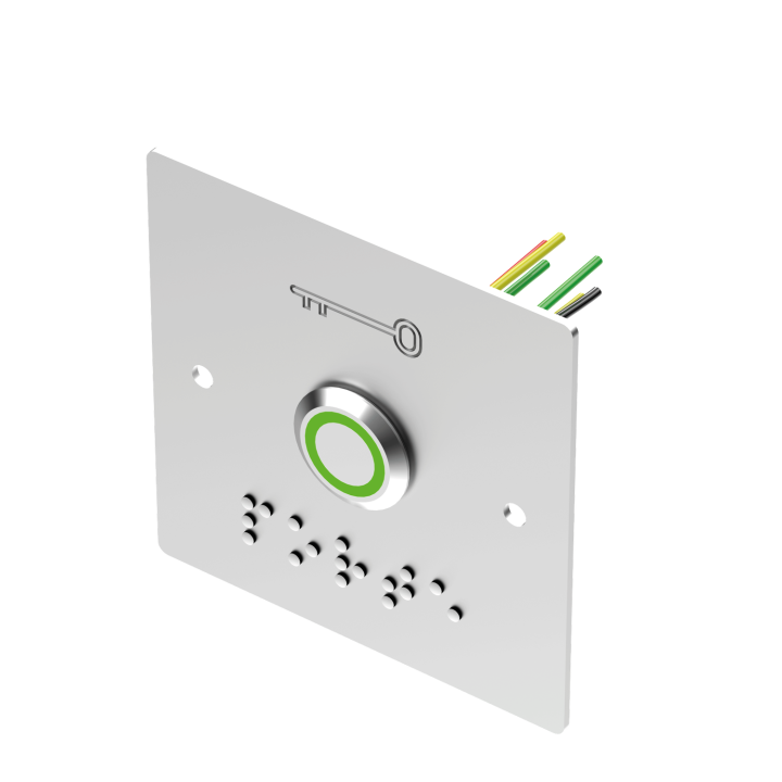 Bouton Poussoir Inox 19 Mm Vert/Blanc No+Nc + Pbp19_B