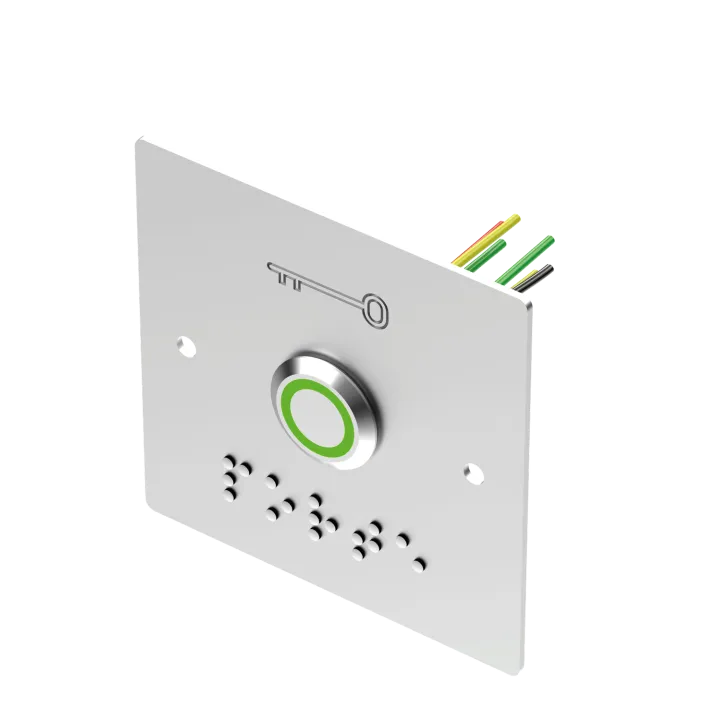 Bouton Poussoir Inox 19 Mm Vert/Blanc No+Nc + Pbp19_B