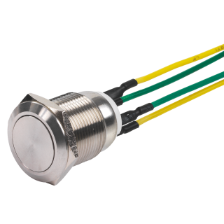 Bouton Poussoir Inox 19 Mm No+Nc