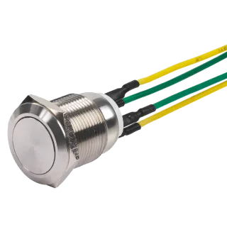 Bouton Poussoir Inox 19 Mm No+Nc