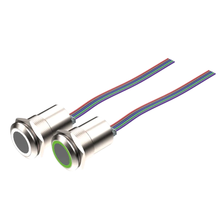 Bouton Poussoir Lumineux Infra Rouge Bicolore 12/24V Dc