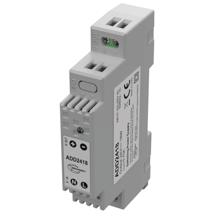 Alimentation Din 1 Module 230V Ac / 24V Dc / 18W - 0.75A