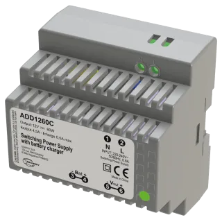 Alimentation sur rail DIN  chargeur 230V AC / 12V DC / 60W - 4.5A