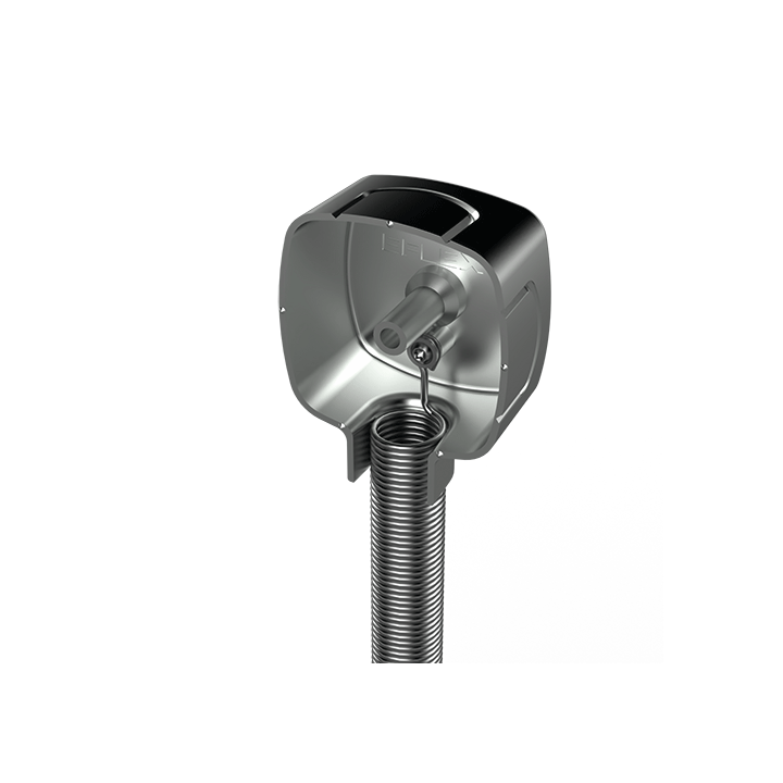 Passage de câble en applique diamètre 13 mm + ressort INOX 40 cm 