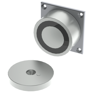 Ventouse électromagnétique ronde 200 daN 12-24V DC 